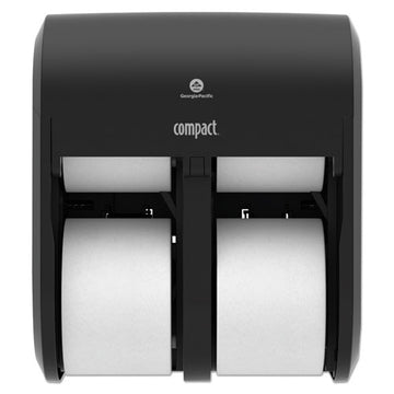 Georgia Pacific® Professional Compact Quad Vertical 4-roll Coreless Dispenser, 11.75 X 6.9 X 13.25, Black freeshipping - TVN Wholesale